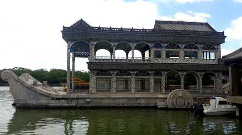 An old Oriental floating boat